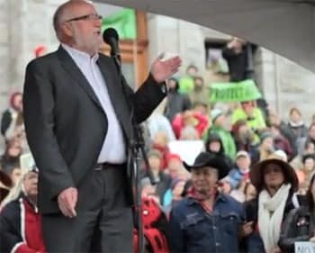 CEP President Dave Coles at Save Our Coast rally in Victoria, October 2012