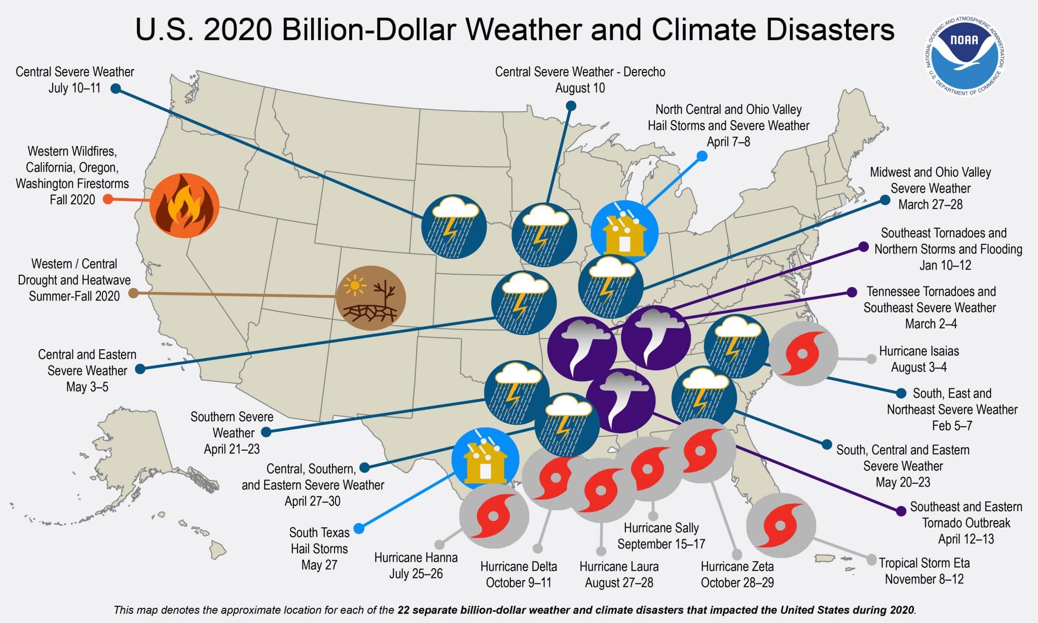 Record number of billiondollar disasters struck U.S. in 2020 Climate